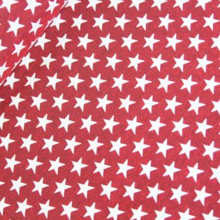 Deko-Jacquard - Doubleface - Sterne - rot