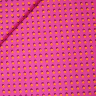 Regenjackenstoff - Punkte - pink