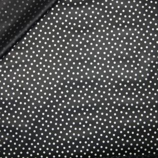Regenjackenstoff - transparent - Dots - schwarz