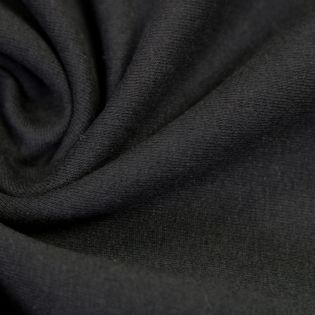 Cozy French Terry angeraut - Premium Basic - uni - schwarz