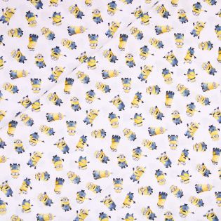 Baumwolle - Minions - weiß