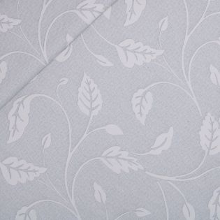 Deko-Jacquard - Leaves - grau