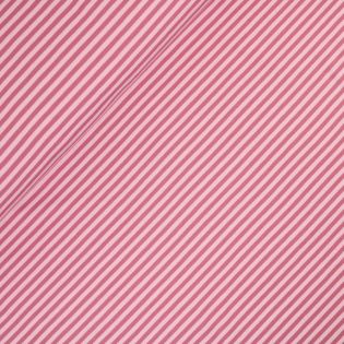Baumwolljersey - Streifen klein - rosa hellrosa