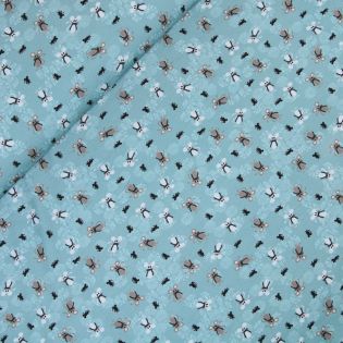 Baumwolljersey - Mäuse - teal