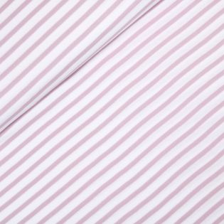 Interlockjersey - Streifen - rosa, weiß