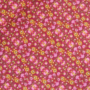 Baumwolle - Frühlingszauber - rot - pink 