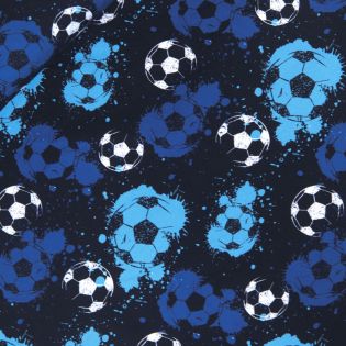 Baumwolljersey - Fußball - blau