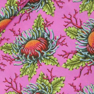 Patchwork - Baumwolle - Tula Pink - Free Spirit - Floral Reef - Friends & Anemones