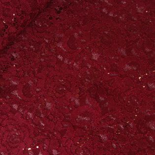 Spitze - Stretch - Pailetten - rot