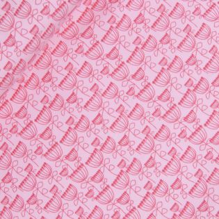 Baumwolljersey - pinke Pusteblume