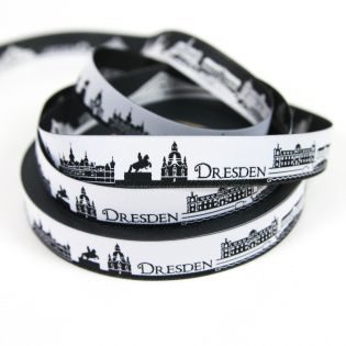 Webband - Skyline Dresden - schwarz/weiß