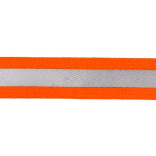 Reflexband zum Aufnähen - gestreift - 25mm - neonorange