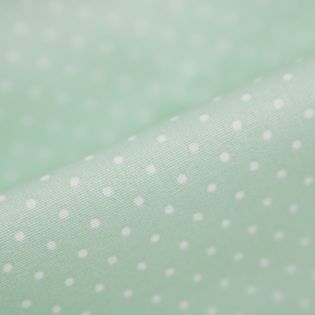 Baumwolle - beschichtet - Punkte - mint