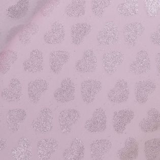 Wellnessfleece - glitzernde Herze - zartrosa