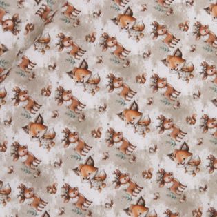 Baumwolljersey - Baby-Waldtiere