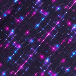 French Terry - Sternenbild - pink-blau