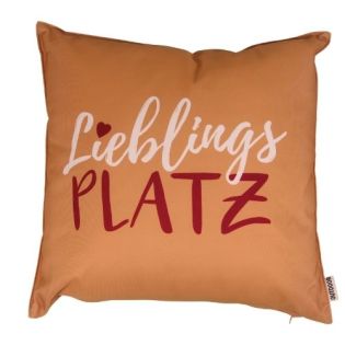 Outdoor-Kissen - Lieblingsplatz - apricot