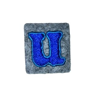 Applikation - Fun Letters - Patch - Buchstabe u - blau