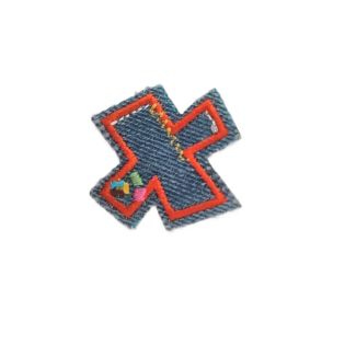 Applikation - Fun Letters - Jeans - Buchstabe X