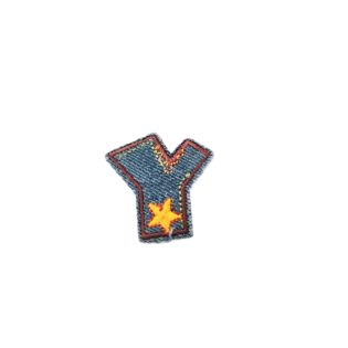 Applikation - Fun Letters - Jeans - Buchstabe Y
