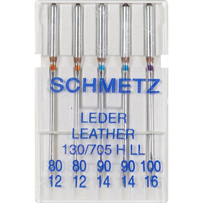 SCHMETZ Nähmaschinennadeln Für Leder – 5er Set In Den Größen 12, 14 & 16