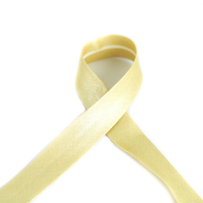 Schrägband Mittelfalz Aus Polycotton – 18 Mm Breit Gefaltet, 5 M Lang, Farbe DK Gold