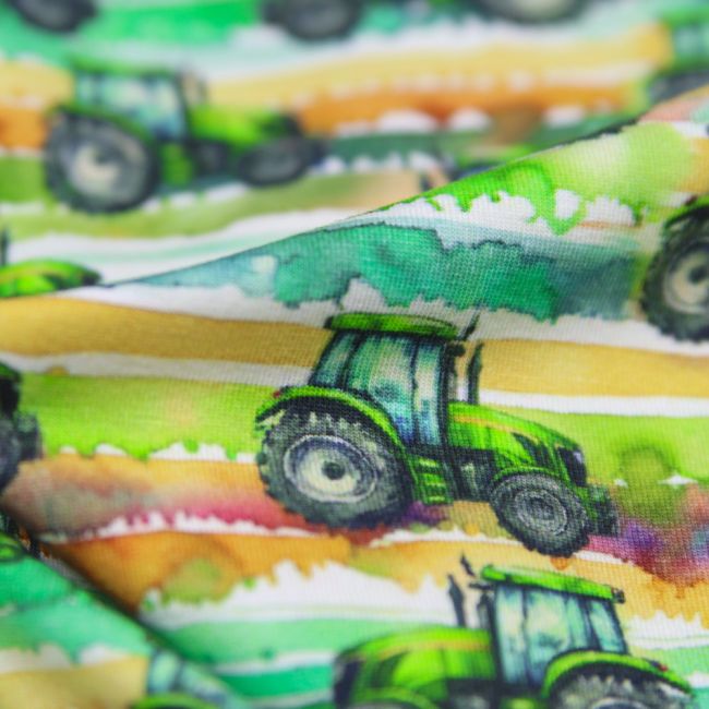 Tractor Traktor Stoff Jersey Tractor Stoff Jersey Traktor Jersey