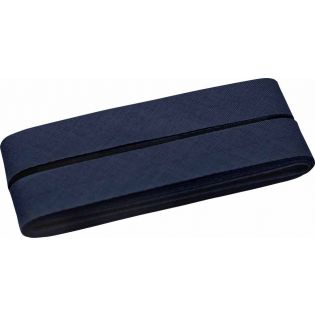 Baumwollschrägband - 40/20 - 5m Coupon - dunkelblau