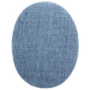 2x Aufbügelflecken - Jeans - klein - hellblau