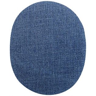 2x Aufbügelflecken - Jeans - blau - groß
