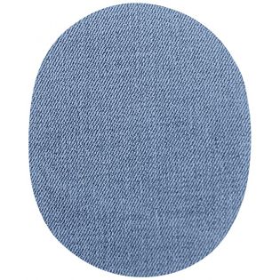 2x Aufbügelflecken - Jeans - hellblau - groß