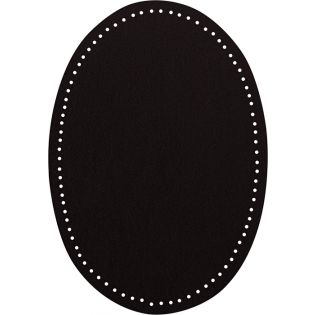 2x Wildlederimitat - Patches - 14x9,5cm - schwarz