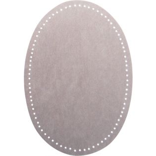 2x Wildlederimitat - Patches - 14x9,5cm - hellgrau