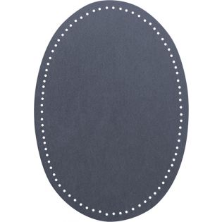 2x Wildlederimitat - Patches - 14x9,5cm - blaugrau