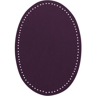 2x Wildlederimitat - Patches - 14x9,5cm - brombeer