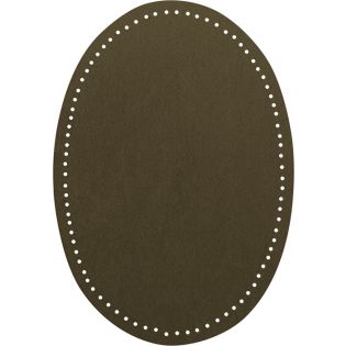 2x Wildlederimitat - Patches - 14x9,5cm - olive