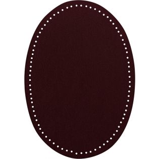 2x Wildlederimitat - Patches - 14x9,5cm - burgund