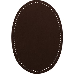 2x Wildlederimitat - Patches - 14x9,5cm - dunkelbraun