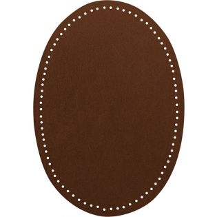 2x Wildlederimitat - Patches - 14x9,5cm - brandy