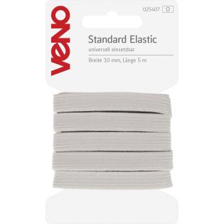 Veno - Standard Elastikband - 10mm - weiß - 5m