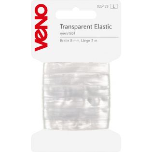 Veno - Transparent-Elastikband - 8 mm - 3 m