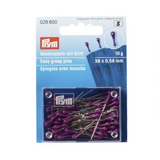 Prym - Steck-Nadel mit Griff - 38 x 0,58 mm - silber-violett