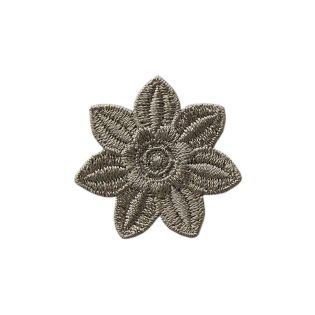 Applikation - Blume, Grau