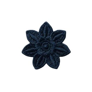 Applikation - Blume, Dunkelblau