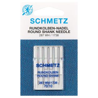 Schmetz - 5 Nähmaschinennadeln - 287/WH/1738 - Rundkolben - 70/10