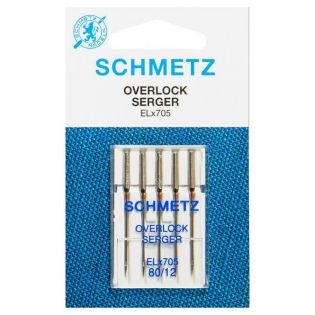Schmetz - 5 Nähmaschinennadeln - ELX705 St.80/12 - Overlock