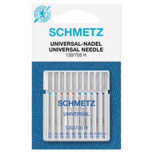 Schmetz - 10 Nähmaschinennadeln - 130/705 Universal - 70-100