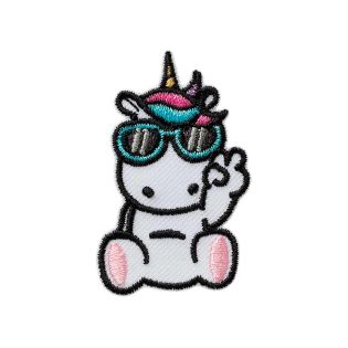 Applikation - Einhorn m. Brille