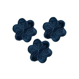 Applikation - Blumen, dunkelblau 3St.