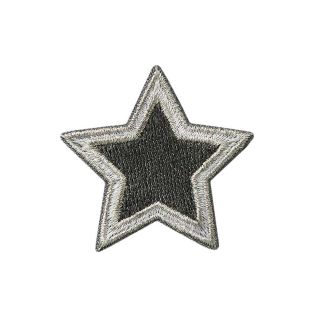 Applikation - Stern silber/grau